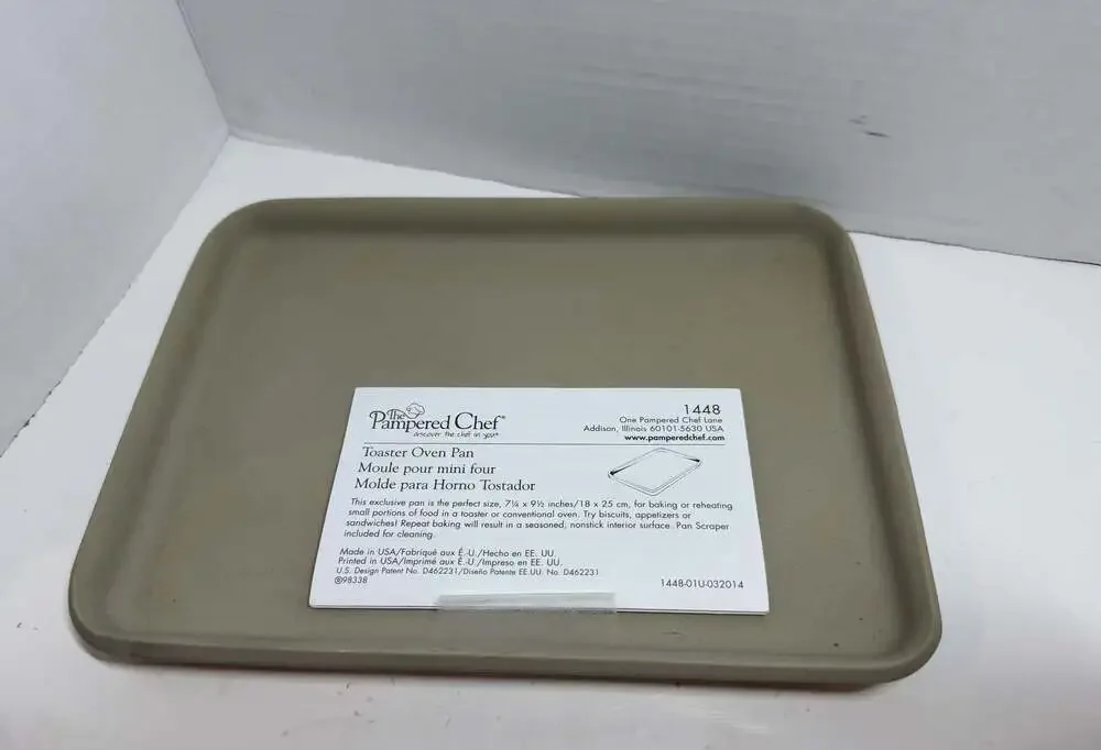 Pampered Chef Stoneware Toaster Oven Pan 1448